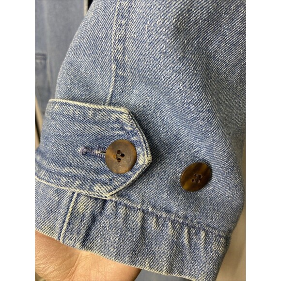 Vintage 90s Denim Duster Long Chore Coat Size L/XL - Picture 13 of 13